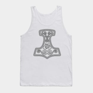 Thor hammer - Mjöllnir - black neon Tank Top